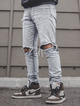 Load image into Gallery viewer, Born Sinner Distressed Denim - Light Stone
