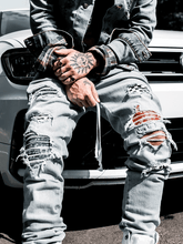 Load image into Gallery viewer, Biker Patch Denim - Multi
