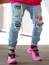 Load image into Gallery viewer, Biker Patch Denim - Multi
