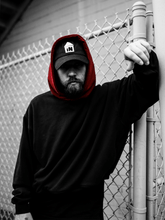 Load image into Gallery viewer, Oversized Contrast Hoodie - Black
