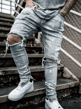 Load image into Gallery viewer, Born Sinner Distressed Denim - Light Stone
